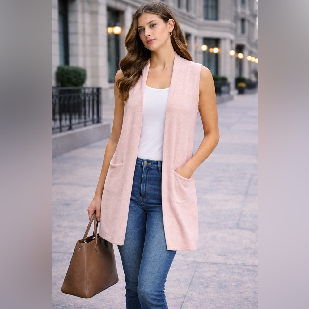 Lysse Light Pink Knit Vest